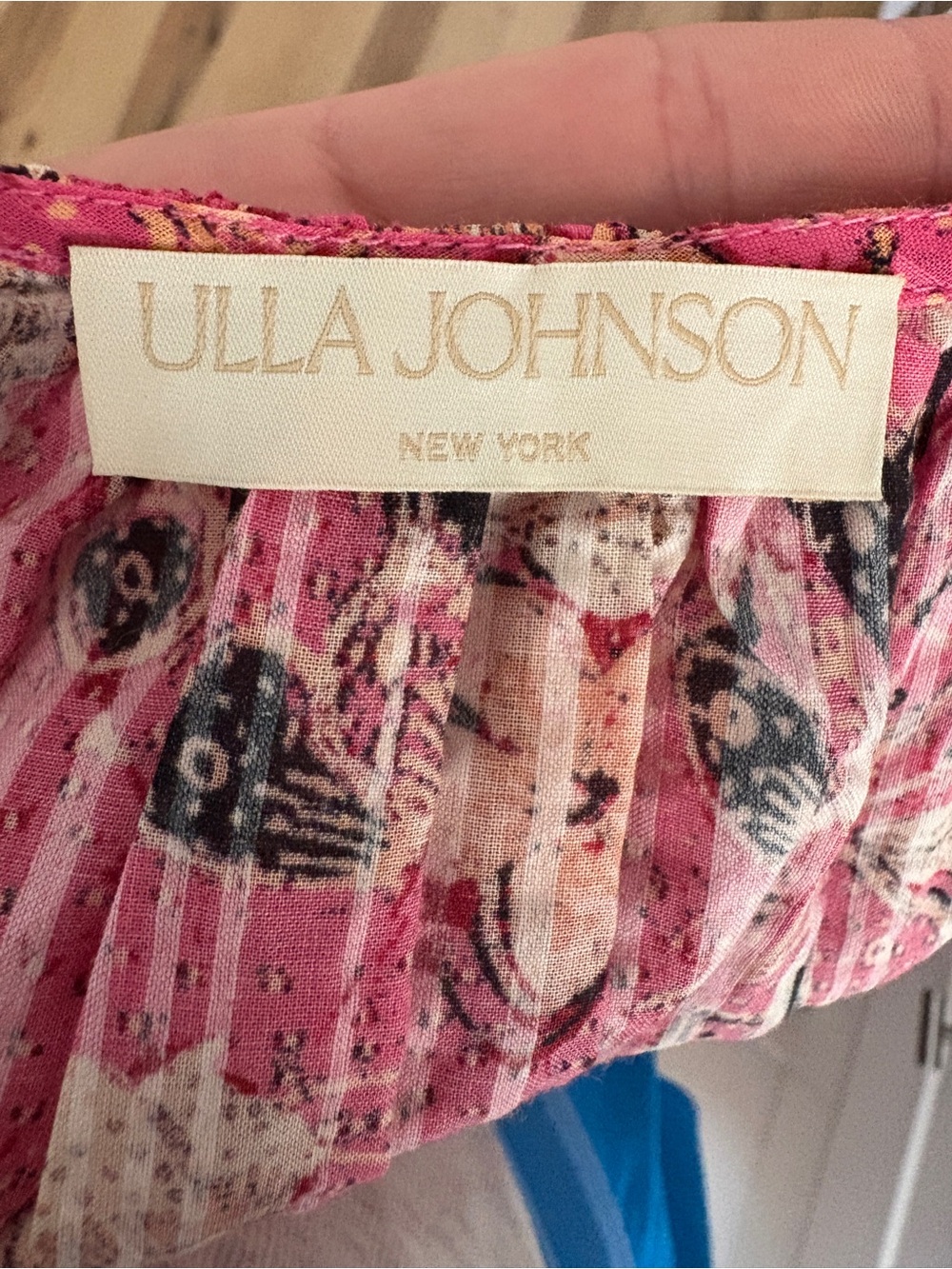 ULLA JOHNSON Pink Malie Mini Dress, Floral, Boho, Size 4, Retail $450 - Picture 4 of 6